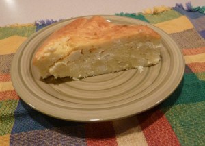 A slice of cheese pie