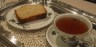 Banana bread served with tea
