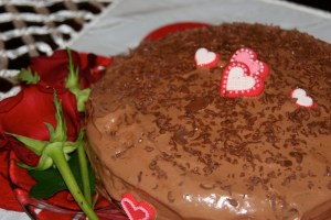 Chocolate cake from the heart