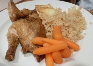 Cornish hen with couscous
