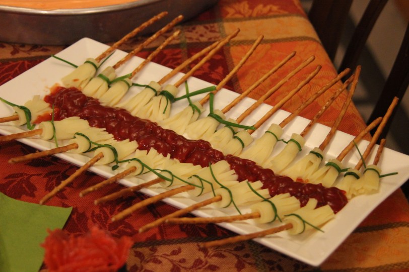 Army of cheese broom sticks