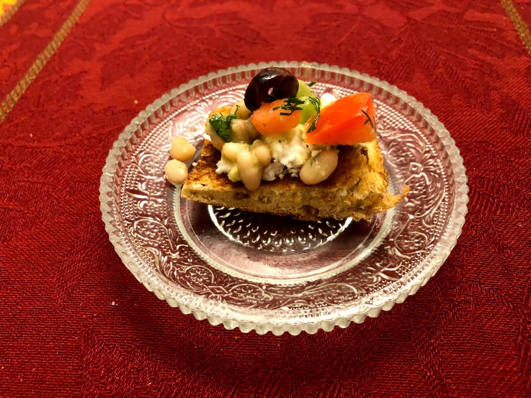 Greek bite with beans