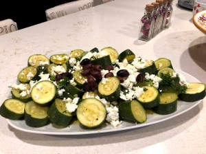 Zucchini with feta cheese