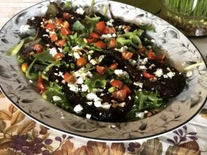Roasted eggplants with harissa sauce